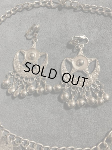 画像2: ベドウィン＆トライバル　シルバーネックレス（イヤリング付き） (2)