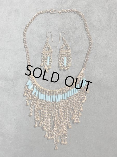 画像1: ファラオニックネックレス（ピアス付き） (1)