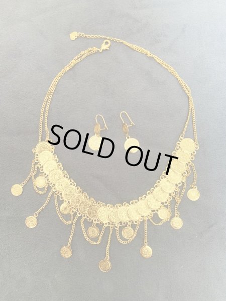 画像1: ハリージなどに！ゴールドコインアクセサリーセット (1)