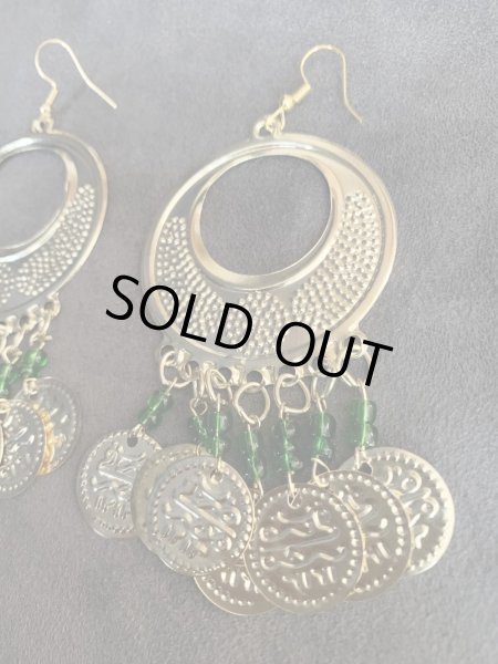 画像2: フォークロアピアス（ゴールド×ブルーorゴールド×グリーン） (2)