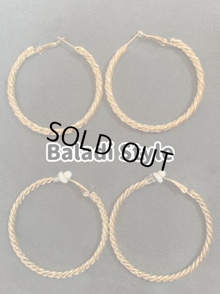 画像1: バラディアクセサリー　フープデザイン(ピアスorイヤリング） (1)