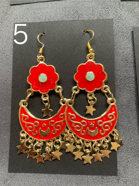 画像6: アンティークパーツ三日月ピアス（Ｓサイズ） (6)