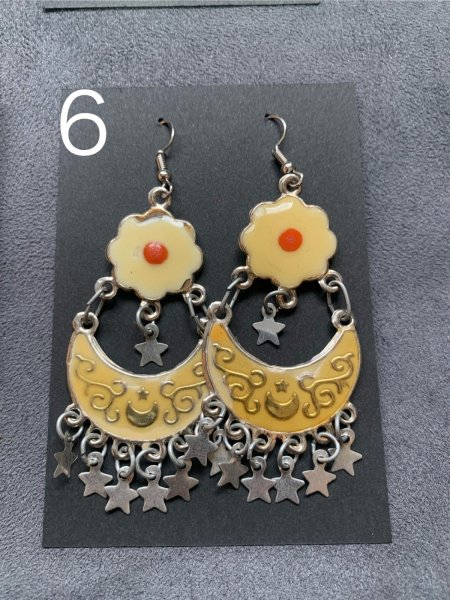 画像7: アンティークパーツ三日月ピアス（Ｓサイズ） (7)