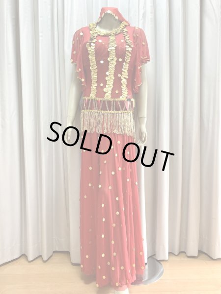 画像1: ゴールデンエラ・ブラベルト付きワンピースコスチューム（ヘッドベール付き） (1)