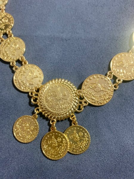 画像5: 2WAY ネックレス、ヘッドアクセサリー(ゴールドコイン） (5)