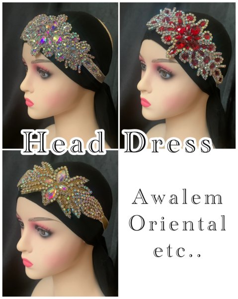 画像1: アワーレム、オリエンタルラインストーンヘッドドレス (1)