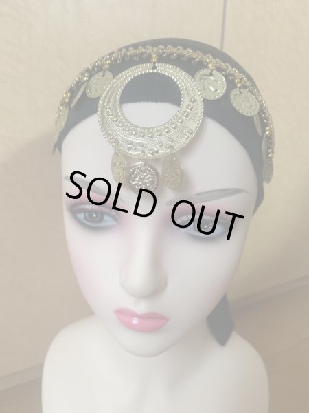 画像1: ハンドメイドヘッドバンドコインアクセサリー (1)