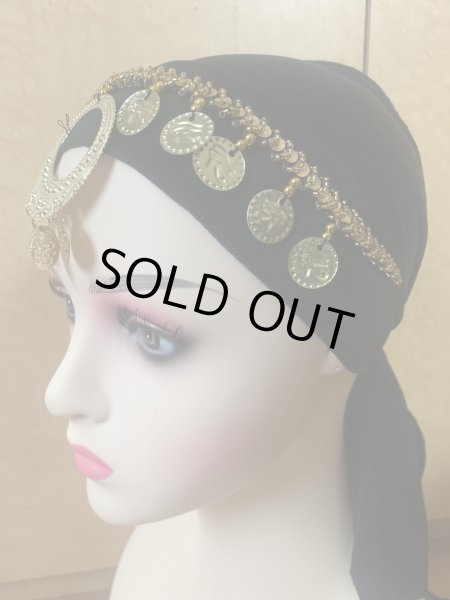 画像2: ハンドメイドヘッドバンドコインアクセサリー (2)