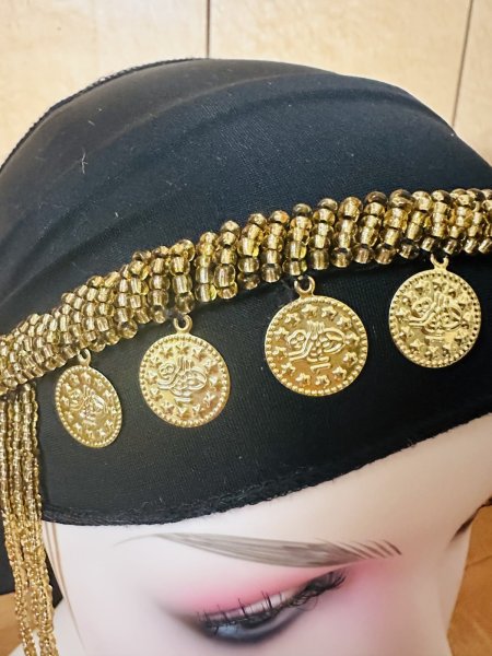 画像3: ハンドメイドヘッドバンドコインアクセサリー (3)