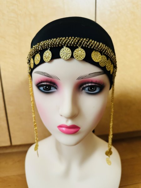 画像1: ハンドメイドヘッドバンドコインアクセサリー (1)