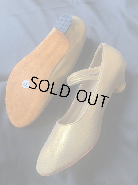 画像6: フォークロア　ゴールドパンプス(ステージ用） (6)