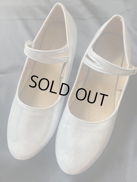 画像1: フォークロア　シルバーパンプス(ステージ用） (1)