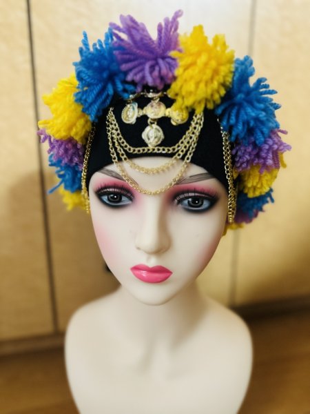 画像4: ファッラーヒ、イスカンダラーニ用　ポンポンヘアバンド (4)