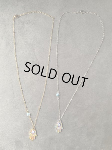 画像2: ラインストーンハムサネックレス (2)