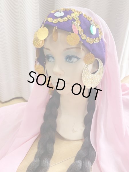 画像2: ヌビアンドレスセット（ヘッドベール、キルダーン、ピアス付き） (2)