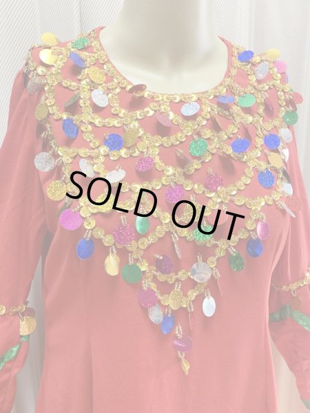 画像4: ヌビアンドレスセット（ヘッドベール、キルダーン、ピアス付き） (4)