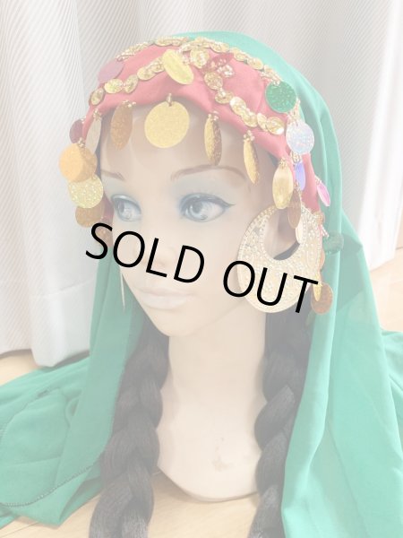 画像2: ヌビアンドレスセット（ヘッドベール、キルダーン、ピアス付き） (2)