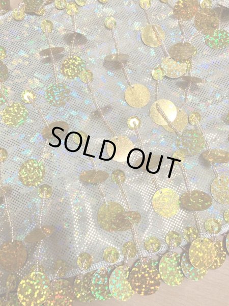 画像8: フリンジ付きヒップスカーフ（黒、ゴールド） (8)