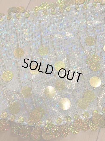 画像5: フリンジ付きゴールドヒップスカーフ (5)