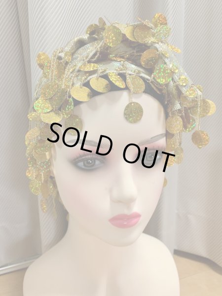 画像7: フリンジ付きゴールドヒップスカーフ (7)