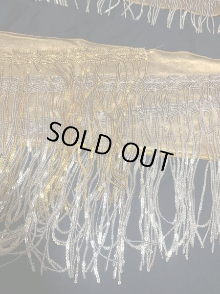 画像5: フリンジ付きゴールドヘッド＆ヒップスカーフセット (5)