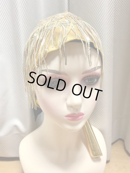 画像7: フリンジ付きゴールドヘッド＆ヒップスカーフセット (7)