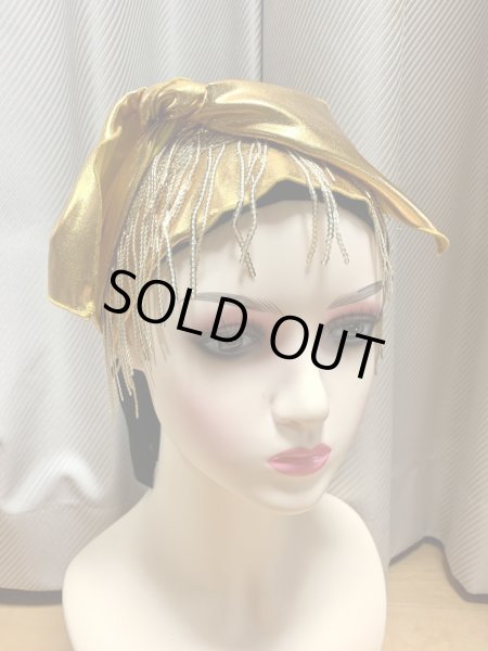 画像7: フリンジ付きゴールドヘッド＆ヒップスカーフセット (7)