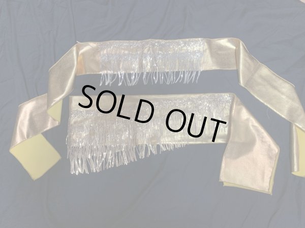 画像4: フリンジ付きゴールドヘッド＆ヒップスカーフセット (4)