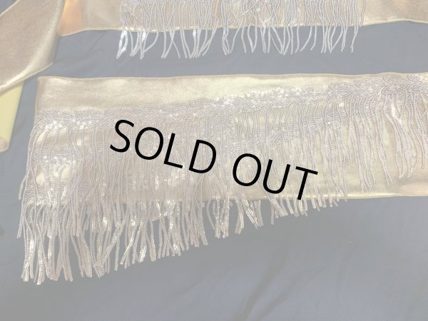 画像5: フリンジ付きゴールドヘッド＆ヒップスカーフセット (5)