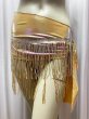 画像1: フリンジ付きゴールドヒップスカーフ (1)