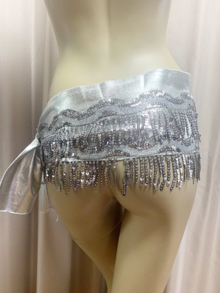 画像4: フリンジ付きヘッド＆ヒップスカーフ2点セット (4)