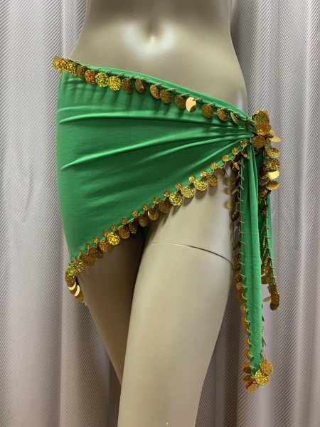 画像6: 頭に巻きやすい！スパンコール付きトライアングルスカーフ (6)