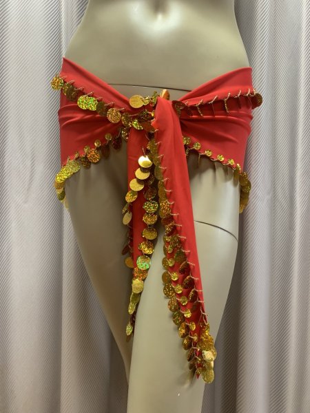 画像3: 頭に巻きやすい！スパンコール付きトライアングルスカーフ (3)