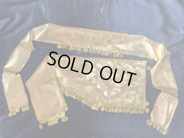 画像2: コインスパンコール付きヘッド＆ヒップスカーフ2点セット (2)