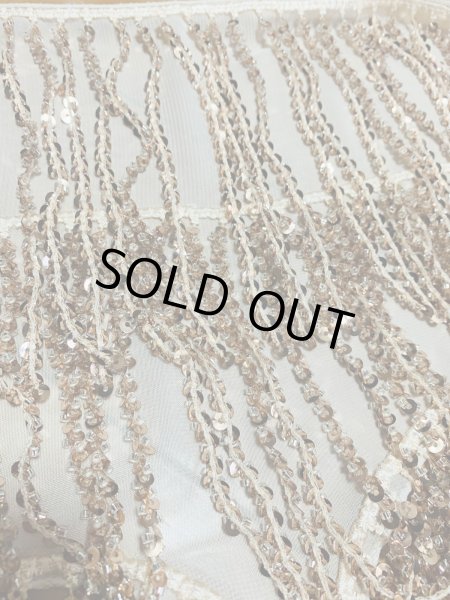 画像11: ビーズ付きスパンコールフリンジヒップスカーフ (11)