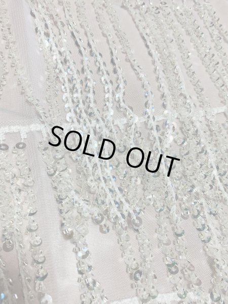 画像6: ビーズ付きスパンコールフリンジヒップスカーフ (6)