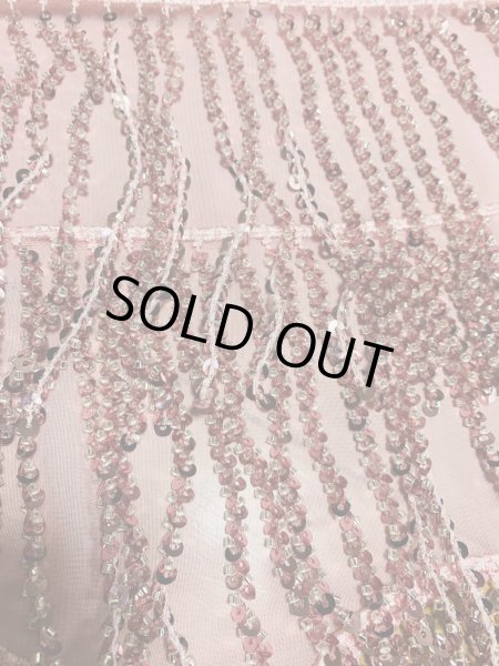 画像9: ビーズ付きスパンコールフリンジヒップスカーフ（ニュアンスカラー） (9)