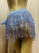 画像4: ビーズ付きスパンコールフリンジヒップスカーフ（ニュアンスカラー） (4)