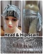 画像1: フリンジ付きヘッド＆ヒップスカーフセット (1)