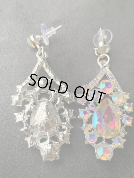 画像4: オリエンタルクリスタルネックレス＆ピアス2点セット (4)