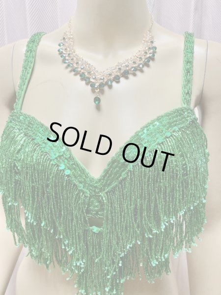 画像2: オリエンタルクリスタルネックレス＆ピアス2点セット (2)