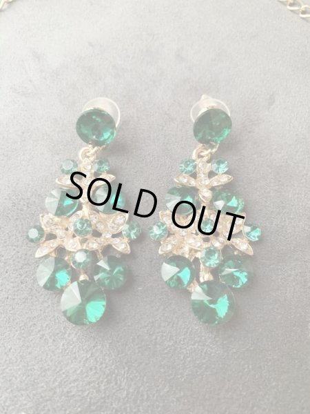 画像5: オリエンタルクリスタルネックレス＆ピアス2点セット (5)