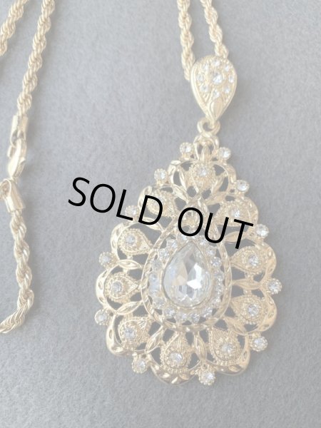 画像3: クラシカルオリエンタルアクセサリーネックレス×ピアス２点セット (3)