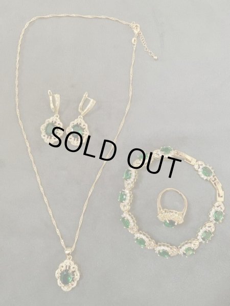 画像2: オリエンタルアクセサリー4点セット(グリーンorレッド） (2)