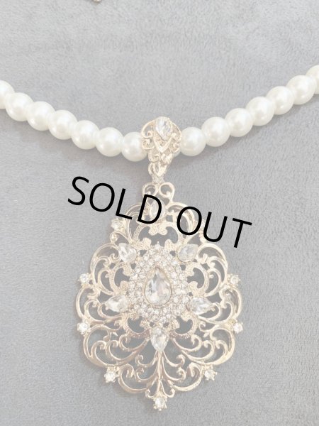 画像2: パールアクセサリー　ネックレス＆ピアス (2)