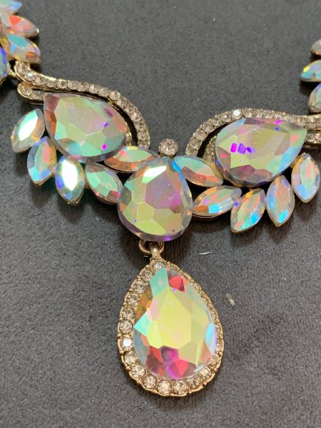 画像3: クリスタルネックレス＆ピアスセット (3)