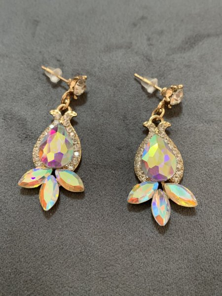 画像4: クリスタルネックレス＆ピアスセット (4)