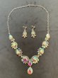 画像1: クリスタルネックレス＆ピアスセット (1)