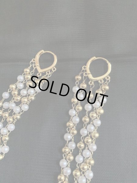 画像2: 単品送料無料(郵送）OK　ゴールド×パールピアス (2)