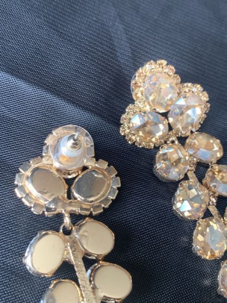 画像3: クリスタルピアス(ゴールド) (3)